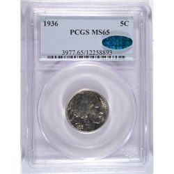 1936 Buffalo Nickel PCGS MS65 CAC