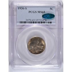 1936-S Buffalo Nickel PCGS MS65 CAC