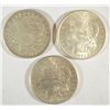 Image 1 : ( 3 ) THREE NICE CIRCULATED MORGAN SILVER DOLLARS