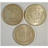 Image 2 : ( 3 ) THREE NICE CIRCULATED MORGAN SILVER DOLLARS