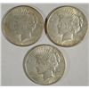 Image 1 : ( 3 ) NICE CIRCULATED PEACE SILVER DOLLARS