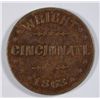 Image 1 : 1863 CIVIL WAR MERCHANT TOKEN WRIGHT CINCINATTI