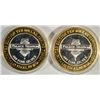 Image 1 : ( 2 ) COLLECTABLE LAS VEGAS SILVER CASINO TOKENS