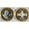 Image 2 : ( 2 ) COLLECTABLE LAS VEGAS SILVER CASINO TOKENS