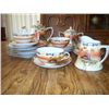 Image 1 : 18 PC. NIPPON TEA SET, YELLOW W/SWANS ON LAKE