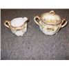 Image 1 : NIPPON CREAM AND SUGAR W/WHITE ROSES AND GOLD TRIM