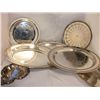 Image 1 : 6 PC. SILVER PLATE TRAYS, SALVERS, ETC.