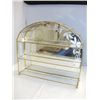 Image 1 : ARCHED TOP DISPLAY CASE W/ETCHED MIRROR BACK