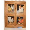 Image 1 : BARN WOOD FRAMED CHICKEN PRINT BY CATHY