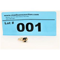 10Kt Gold Onyx & Diamond Mom ring
