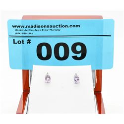 Ameythst & Diamond Earrings