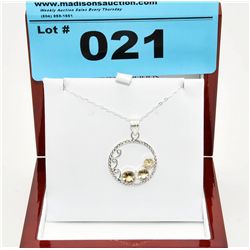Sterling Silver Italian Citrine Necklace