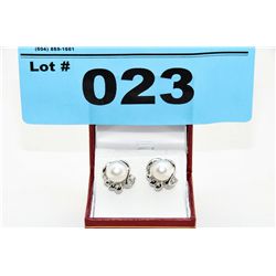 White Freshwater Pearl Earrings