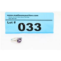 2.40 Carat Amethyst Ring Set With 14 Diamonds