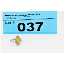 Certified .27 Cart Yellow Diamond Ring