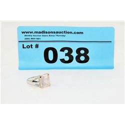 Certified 5.10 Carat & .08 Carat Pink Quartz Ring
