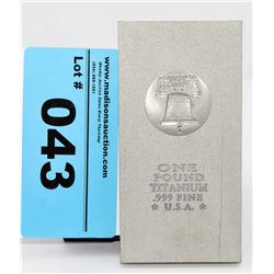 U.S Mint One Pound .999 Titanium Bar