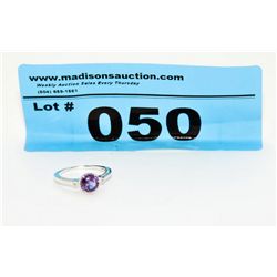 Certified Amethyst & Diamond dinner Ring