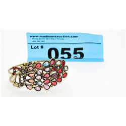 Estate Colored Gemstone Peacock Bracelet