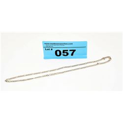 Estate 925 Silver Italian Figaro Necklace