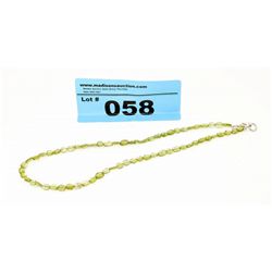 Estate Green Peridot 16 inch Necklace