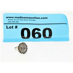 Estate 925  Silver Moonstone Ring