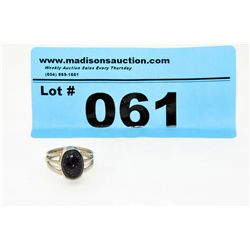 Estate 925 Silver Gold Stone Gemstone Ring