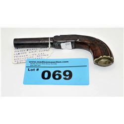 Early 19th century pistol with carved grip,