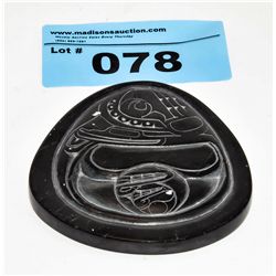 North West coast Haida argillite carved plaque