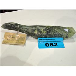 Inuit soapstone carving - sea bird, signed