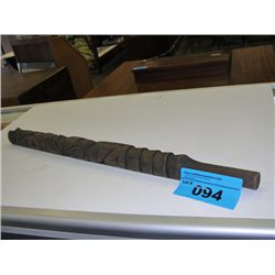 West coast native carved ceremony stick titled
