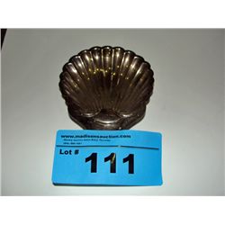 Sterling silver hallmark footed shelf dish