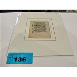 Authentic 15th century bible leaf with gold