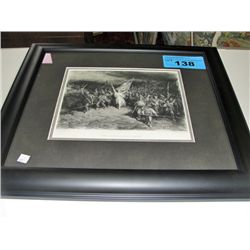 Original 1883 photo gravure -the Marseillaise hymn