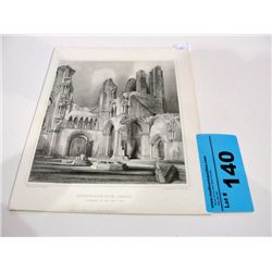 Original 1848 steel engraving by R W Billings