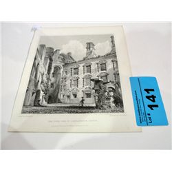 Original 1848 steel engraving by R W Billings