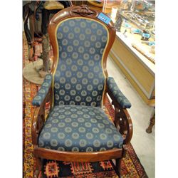 Solid Mahogany framed rocking chair, early 1900s