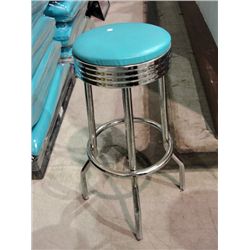 Soda fountain diner turqouise and chrome stool