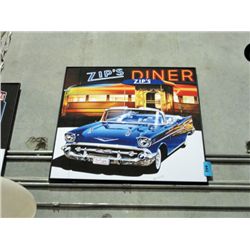 Framed zips diner print
