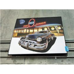 Framed circle diner print