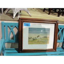 Framed original water colour painting signed