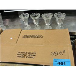 One case of 22 Libbie heavy sundae glasses
