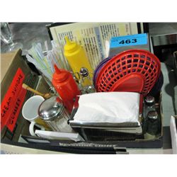 One box of soda fountain diner table accessories