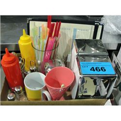 One box of soda fountain diner table accessories