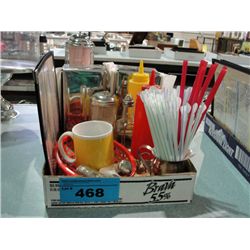 One box of soda fountain diner table accessories