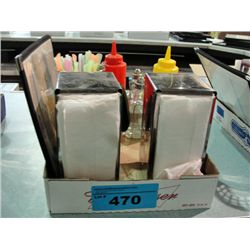 One box of soda fountain diner table accessories