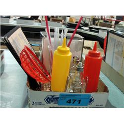 One box of soda fountain diner table accessories