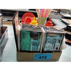 One box of soda fountain diner table accessories
