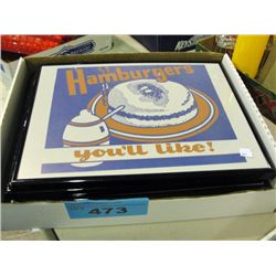 Box of 4 soda fountain diner decorative wall