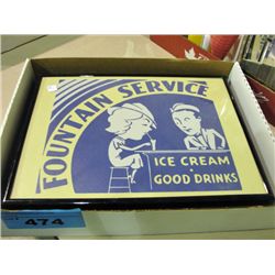 Box of 3 soda fountain diner framed decorative